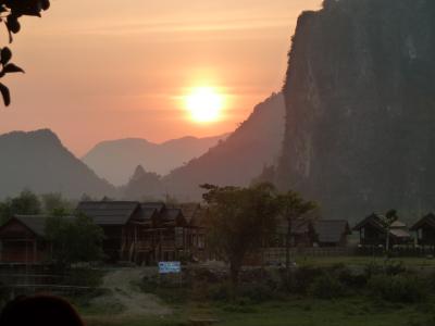 Sonnenuntergang in VangVieng